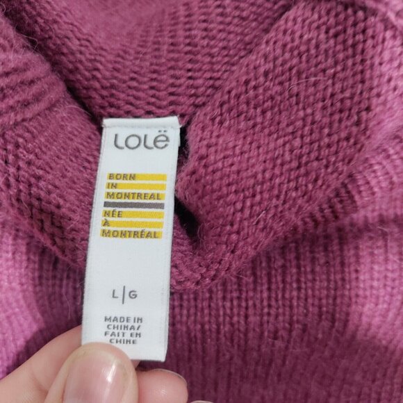 Lole‎ Dark Pink Sweater Size Large Nylon, Acrylic, Wool And Alpaca - Picture 3 of 9
